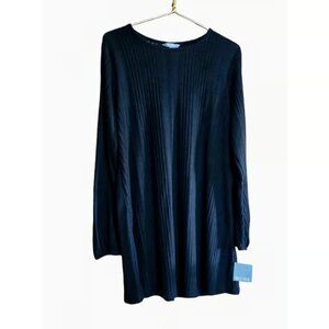 Falls Creek Womens Ribbed Knit Sweater Dress Scoop Neck Size XL